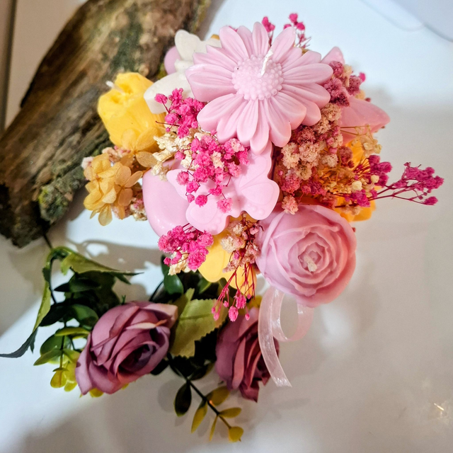 MACETA CON FLOR PRESERVADA 