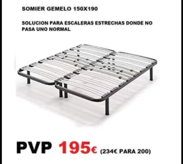 Somier doble 150*190