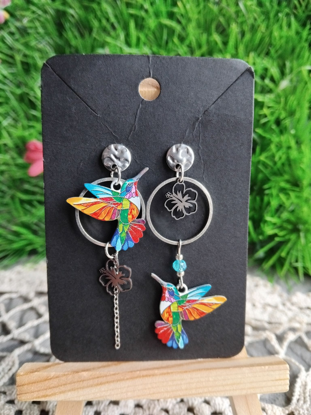 boucles d'oreilles colibris