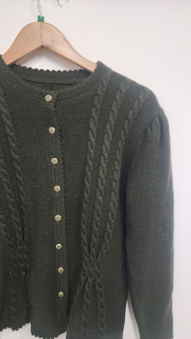 T.38 Cardigan style tyrolien autrichien kaki