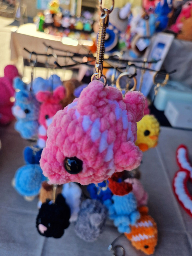 Porte Clés Poisson Rose