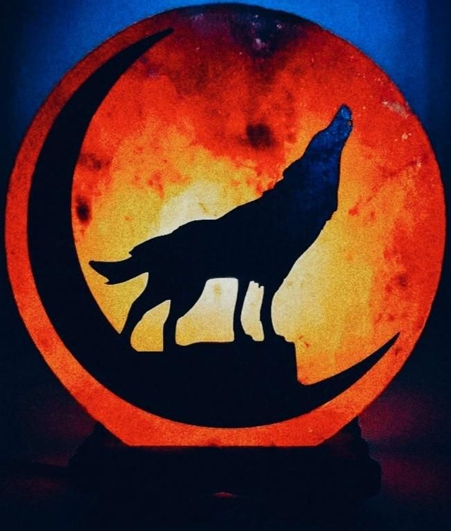 Lampe de sel Loup