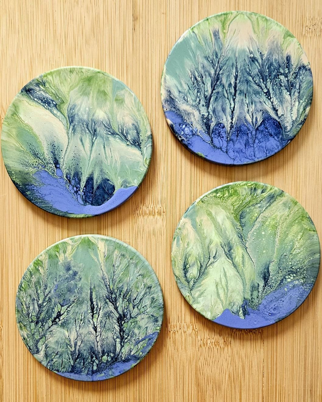 &quot;Picnic for four&quot; coasters
