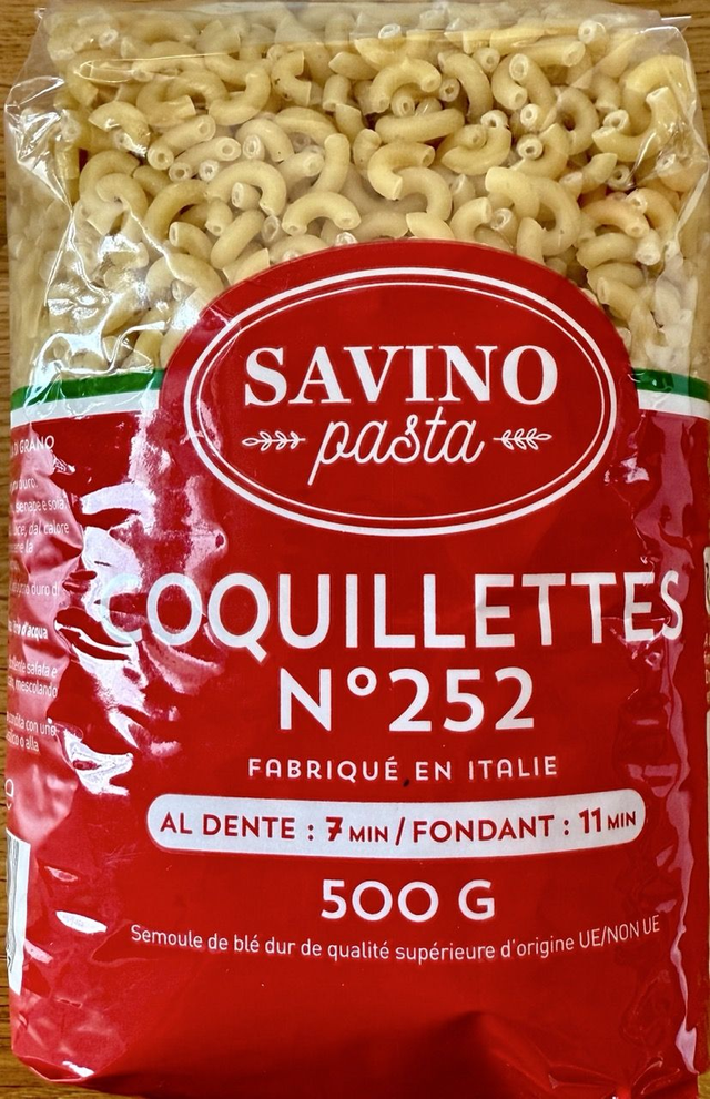 pâtes coquillettes 500g