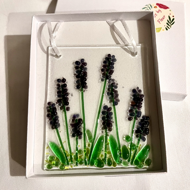 Lavender Glass Picture Hanging