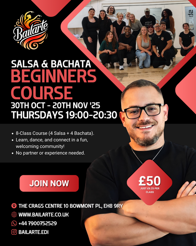 4 Weeks - Beginners Salsa & Bachata Course 30th Oct - 20th Nov 2025