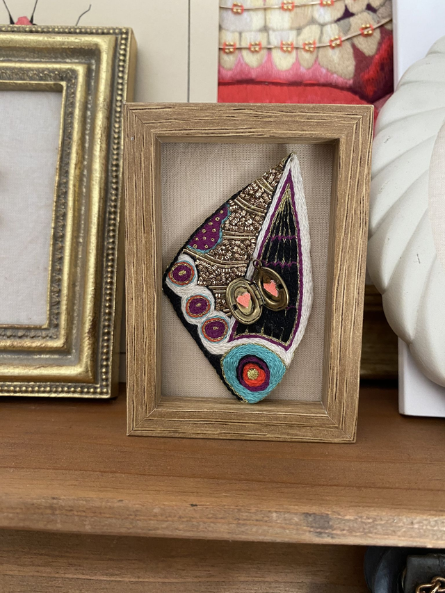 Mini cadre aile de papillon noir