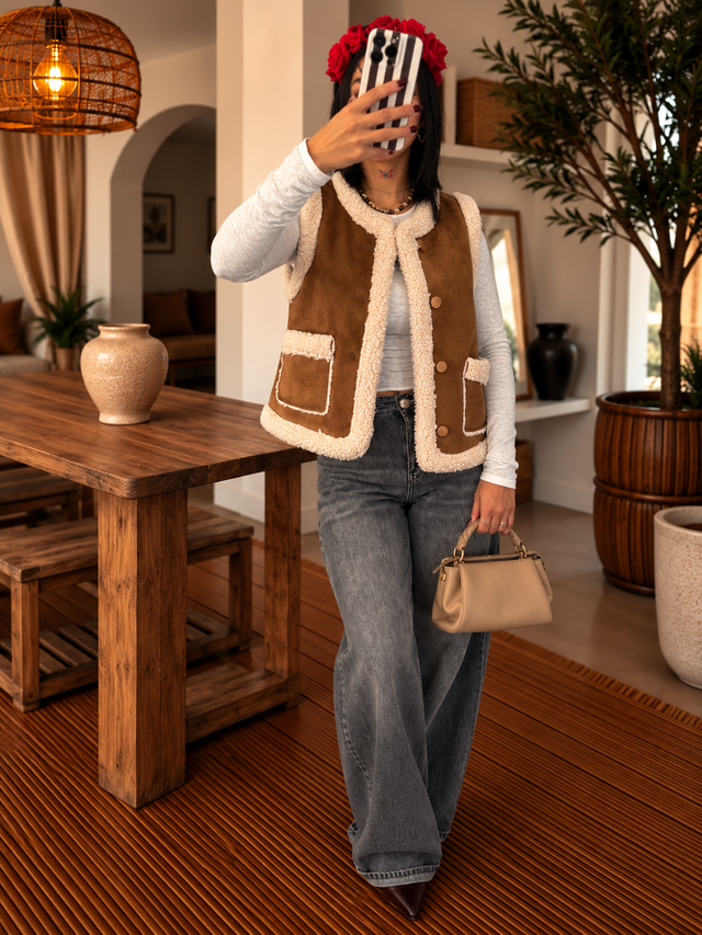 Veste S/Manche Camel Andy&amp;Lucy Valmond