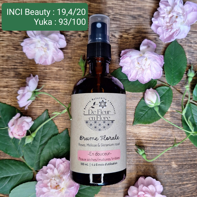 Brume Florale-Roses, Mélisse et Géranium 