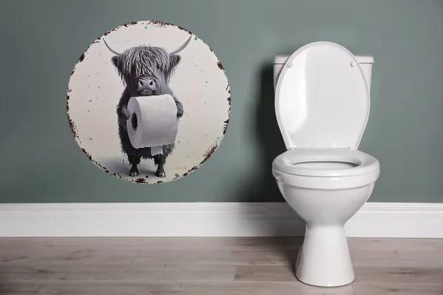 Metaal plaat Hooglander rond