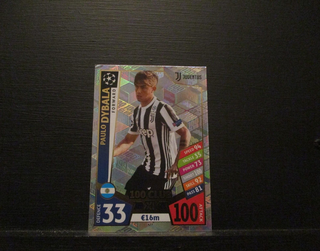 Paulo Dybala - UEFA Champions League Match Attax 2017/18 Original Trading Card #427