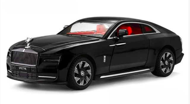 DieCast model auto metaal Rolls Royce Phantom zwart (1:24) 