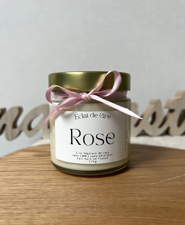 Rose - Bougie parfumée artisanale