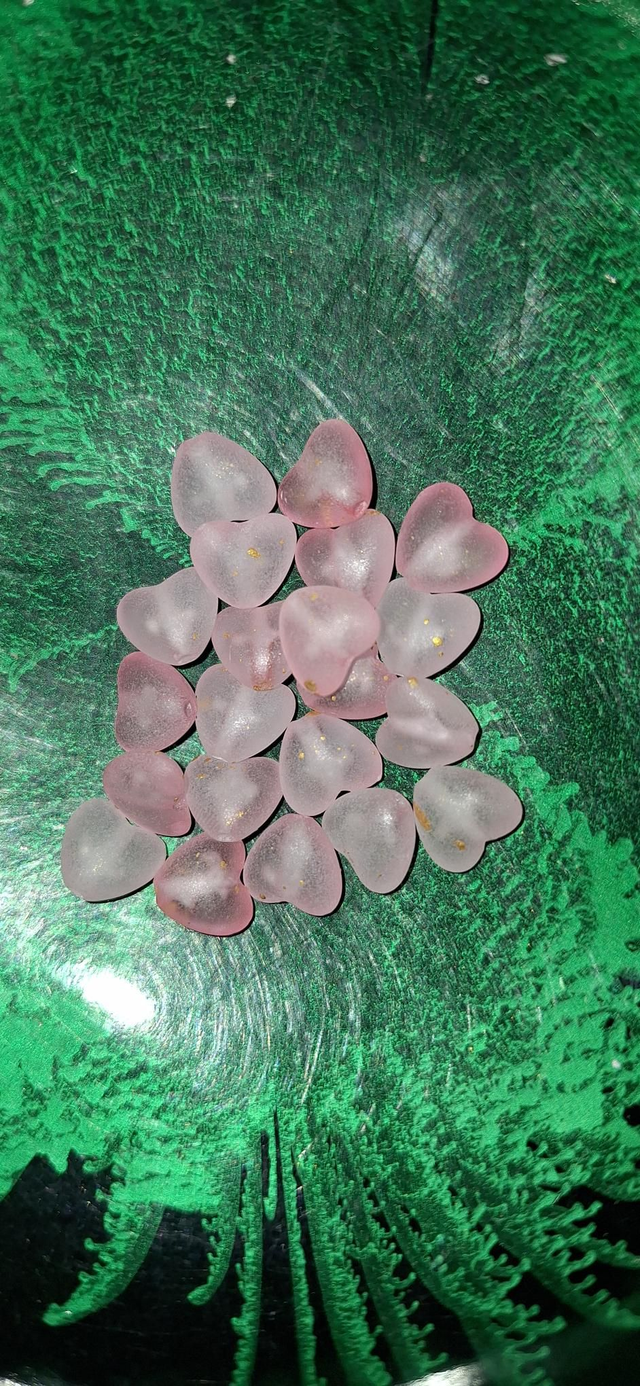 Acrylic hearts pink