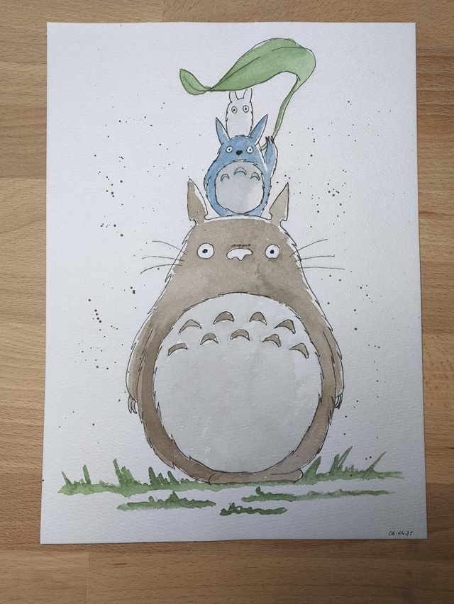 Aquarelle Totoro 2 A4