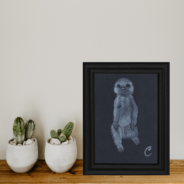 🐾 Aquarelle "Suracaton" – Œuvre Originale et Encadrée
