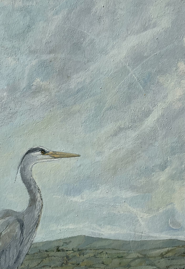 SP71  Vantage Point by Shelagh Popham,  11x16cm  Oil