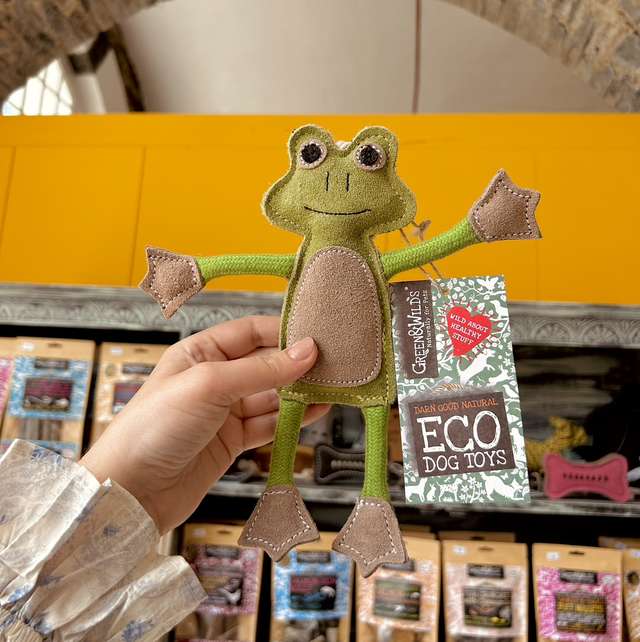 Green &amp; Wild&#039;s Francois Le Frog, Eco Dog Toy
