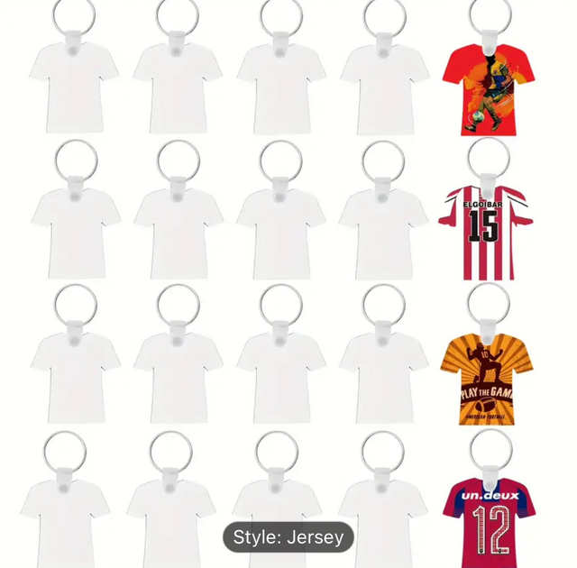 MDF football shirt keyring