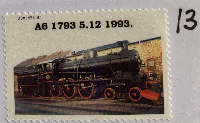 Brevfrimärke 13   - A6 1793 5/12 1993 (2)