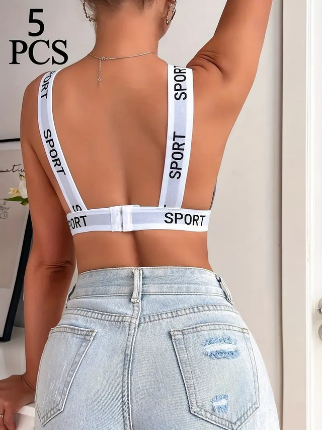 Women's 5pcs Casual Sports Bras