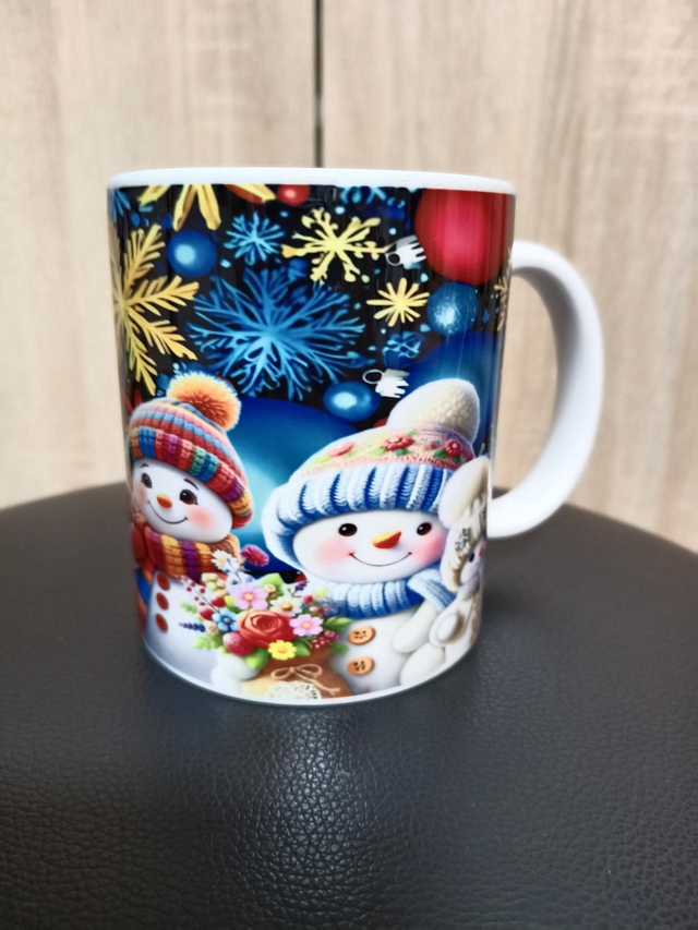 11 Oz Keramik Tasse Weihnachten Schneemänner 325ml