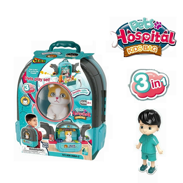 Pet Hospital Play Set - Blue Kitten