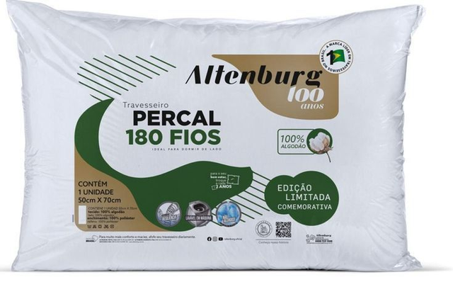 Travesseiro Altenburg 100 anos Percal 180 fios