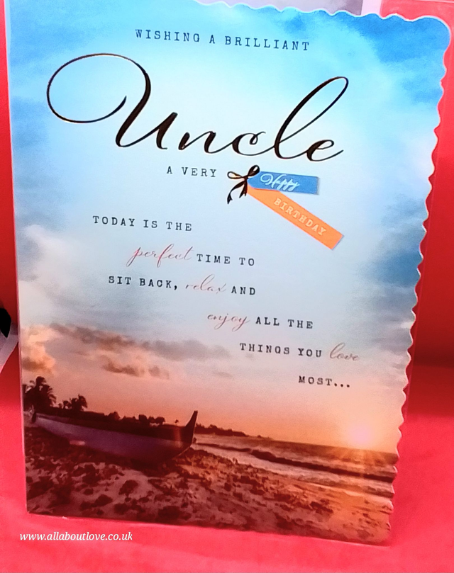 Uncle Birthday Card Stunning Design Beach and Boat theme
