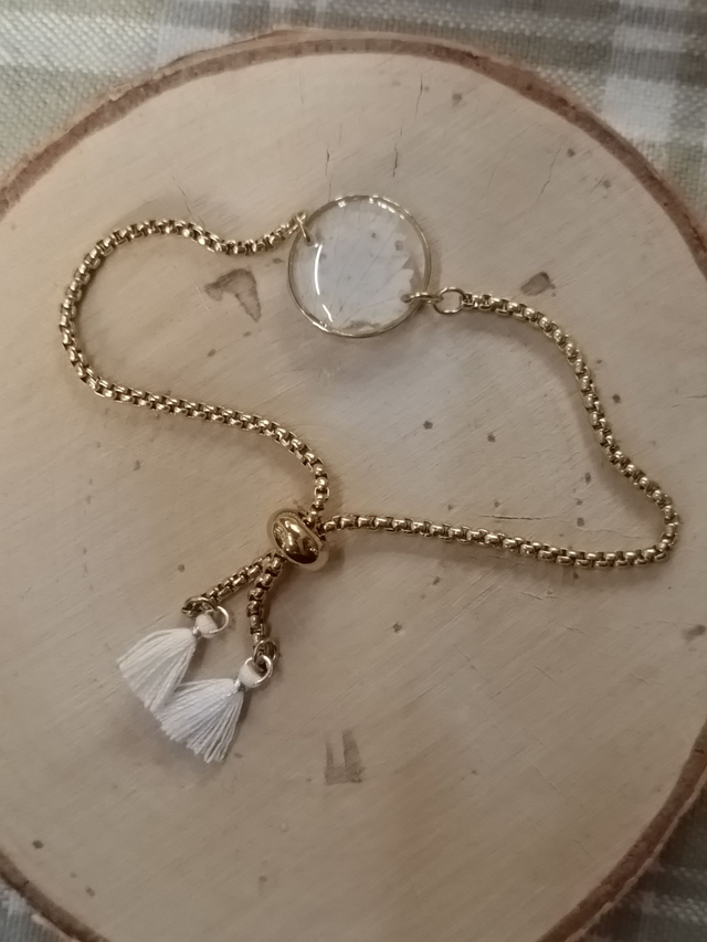 Bracelet Pompons Blancs - Pétale Blanc