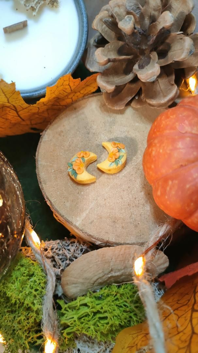 Embout d&#039;aiguilles Lune fleurie