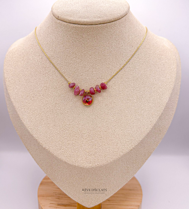 Collier - Pétale de rose