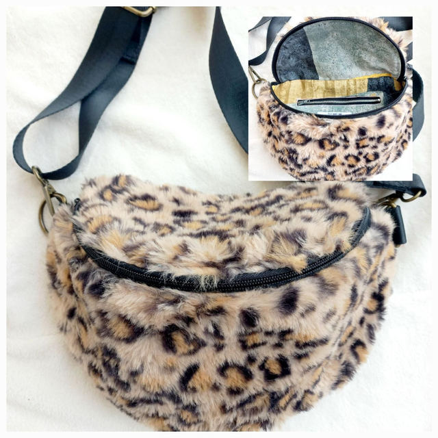 Sac banane fausse fourrure, velours côtelé ou sherpa mouton fait main