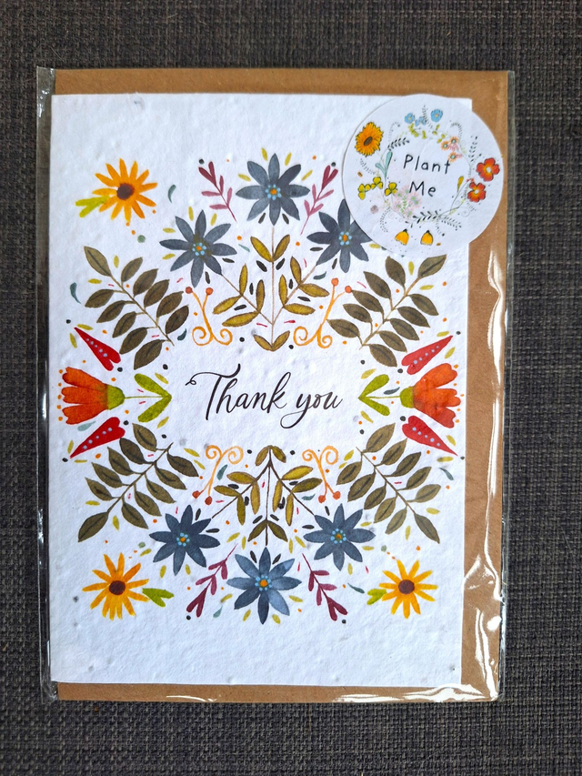 Seed greeting card - Thank you (vertical)