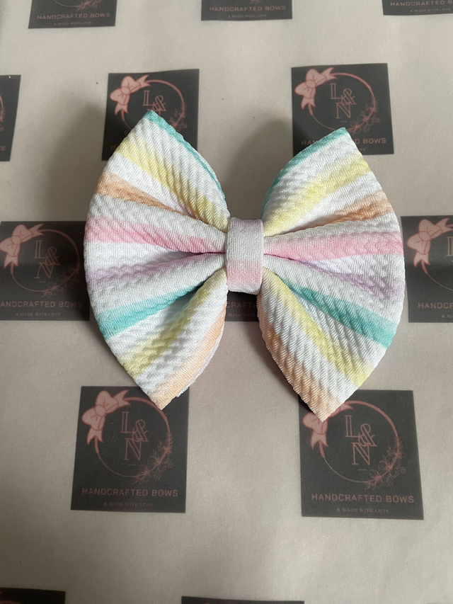 Pastel Rainbow Bow