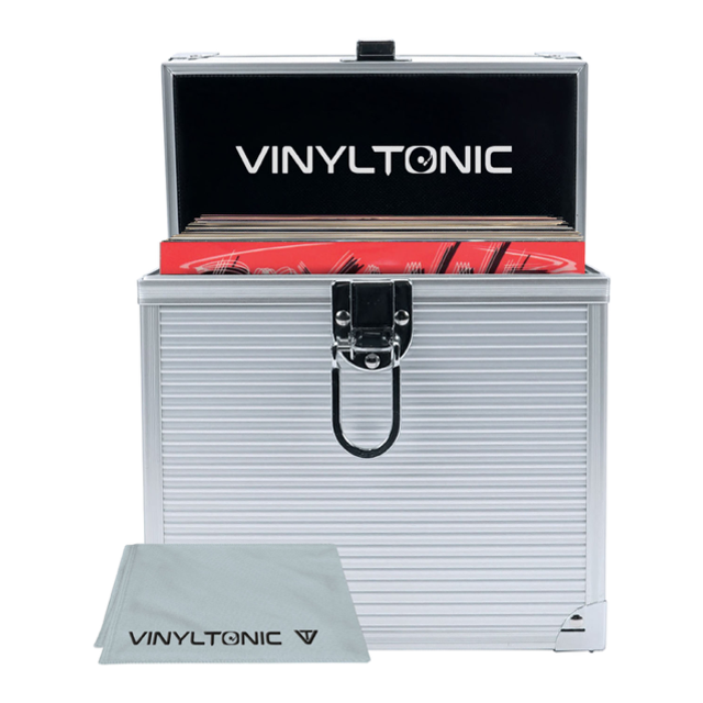 Vinyl Tonic 7" Vinyl Storage Case With Cloth - Silver