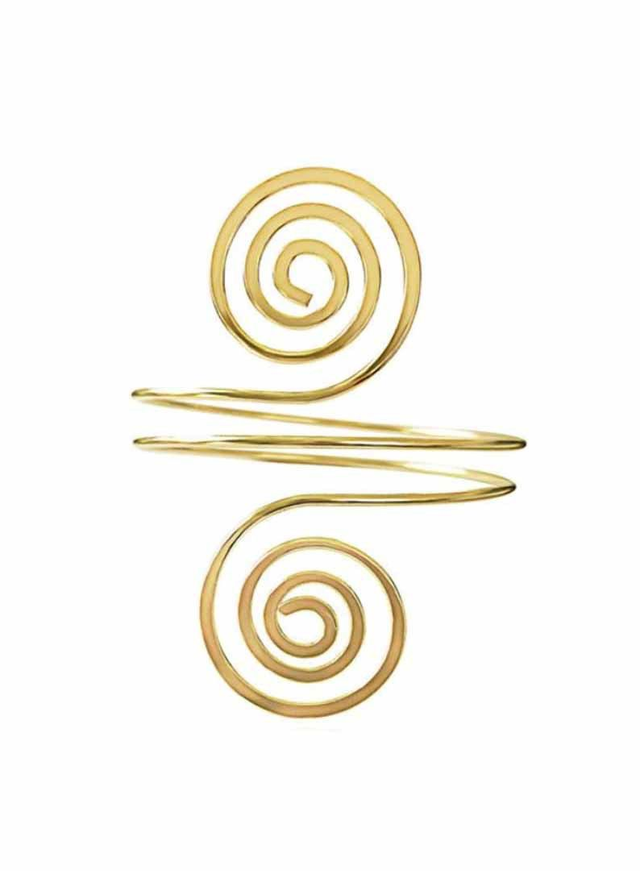 Brassard Bracelet de bras boheme spirale Or
