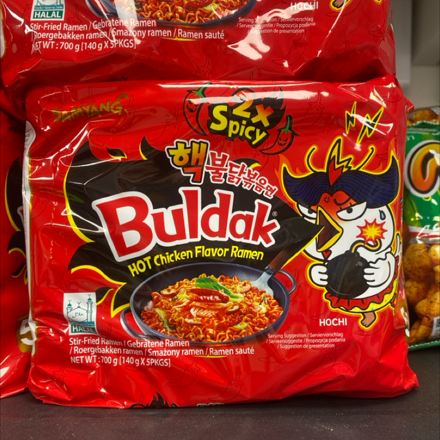 Buldak 2x Spicy Hot Chicken Flavour Ramen 5pk