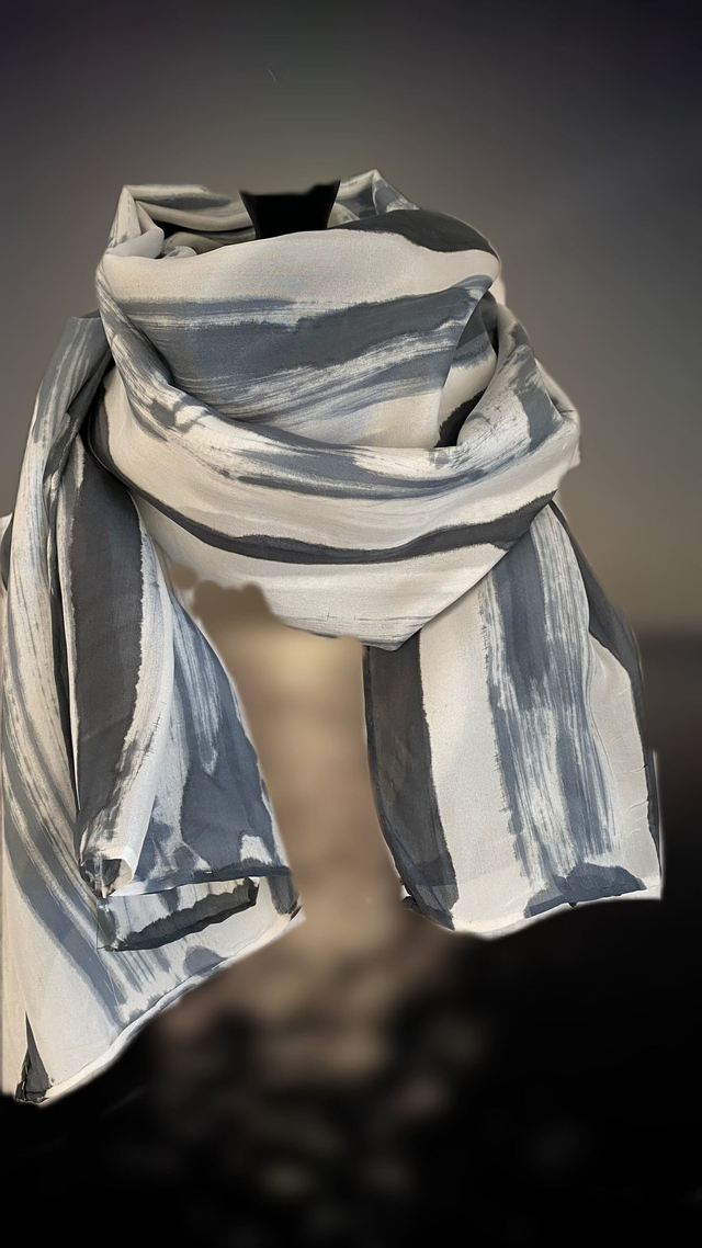 Foulard rayures mixte