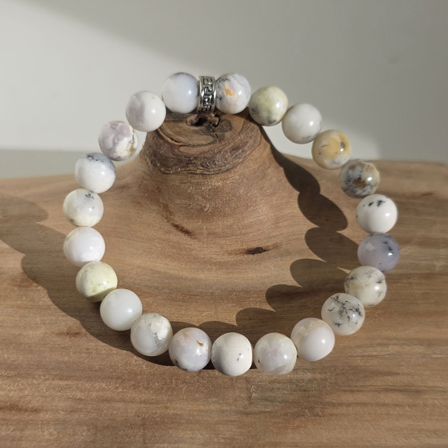 Bracelet opale blanche