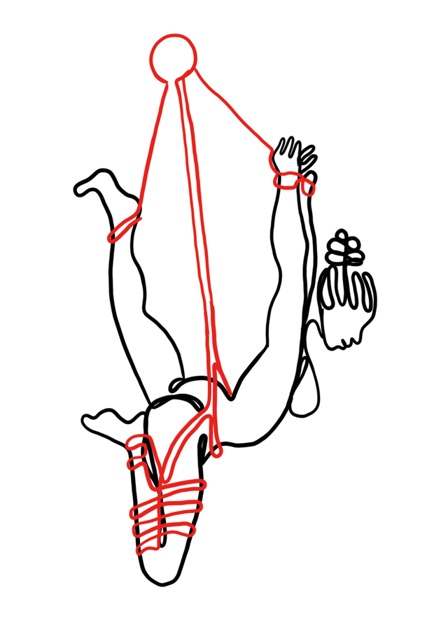 Nr 8 U body upside down -18x13 cm