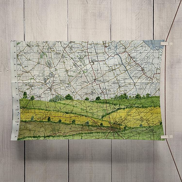 Lincolnshire Wolds tea towel