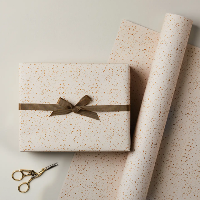 Cream &amp; Mustard Wrapping Paper