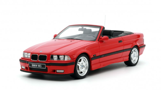 BMW M3 E30 Cabriolet Rot Otto mobile 1:18