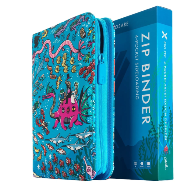 Vault X: 4-Pocket Exo-Tec® Zip Binder Water: Osare