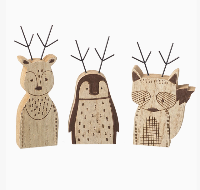 Christmas - Wooden Animal Block Mix - Assorted