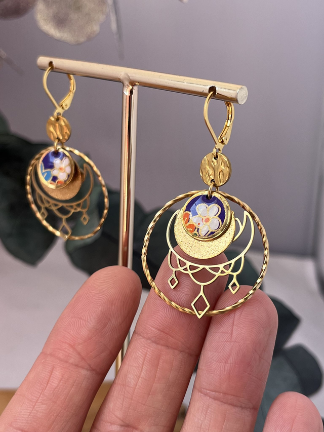 Boucles d’oreilles Lune  