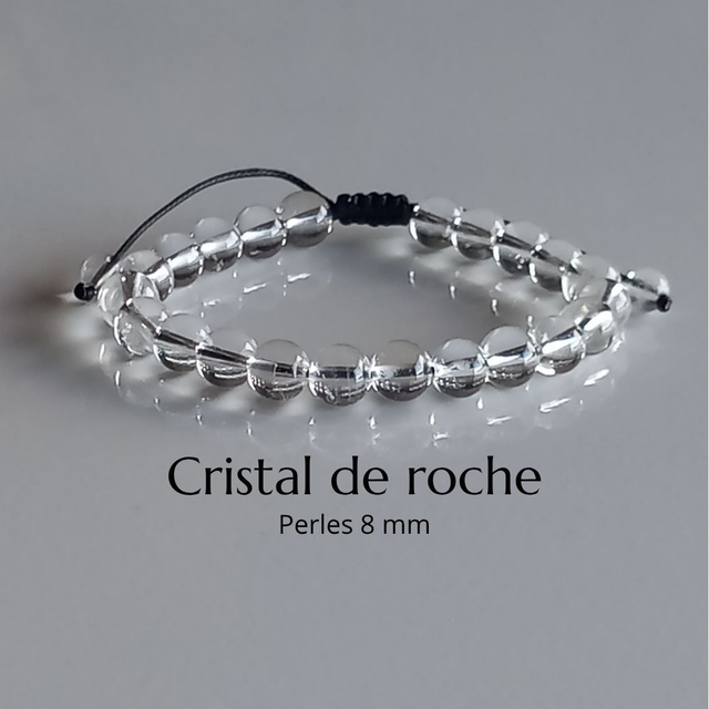 Bracelet ajustable en Cristal de roche