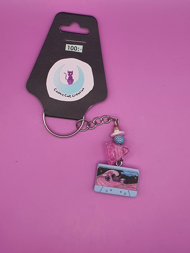 Keychain Cassette Blue