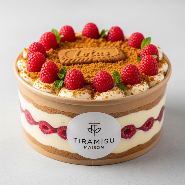 Tiramisu framboise artisanal 3/4 personnes 